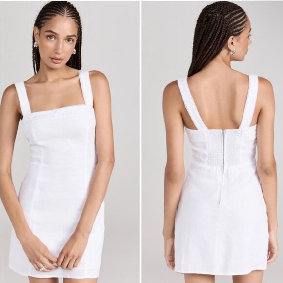 Reformation Elana Linen Dress in White - Picture 3 of 7